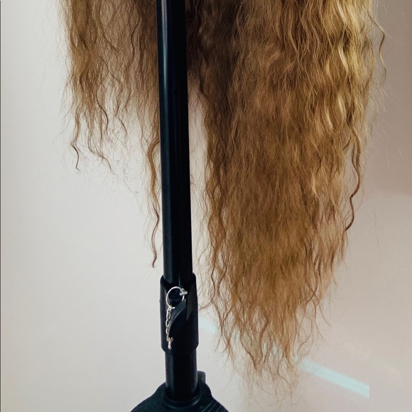 Long Gorgeous Ombre Brown Premium Fiber Lace Front Wig - Picture 7 of 9